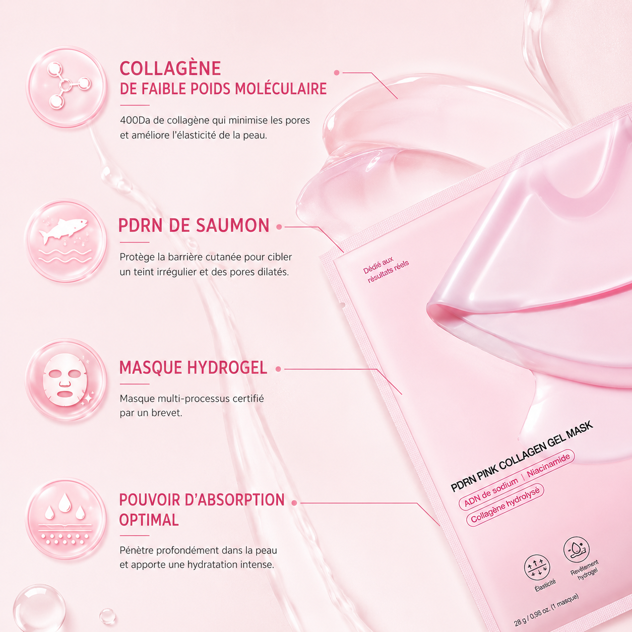 Elionors™ Pink Collagen Mask