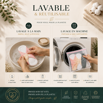 SERVIETTE HYGIÉNIQUE RÉUTILISABLE ELIONORS™